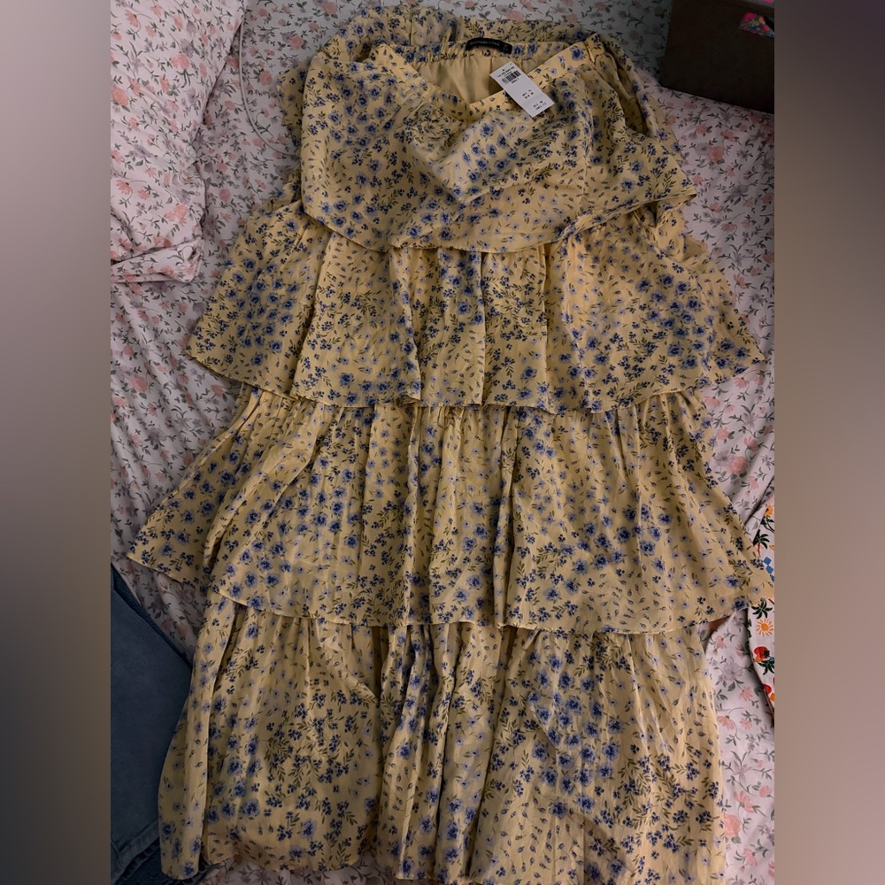 Abercrombie Yellow Floral NWT Maxi Skirt